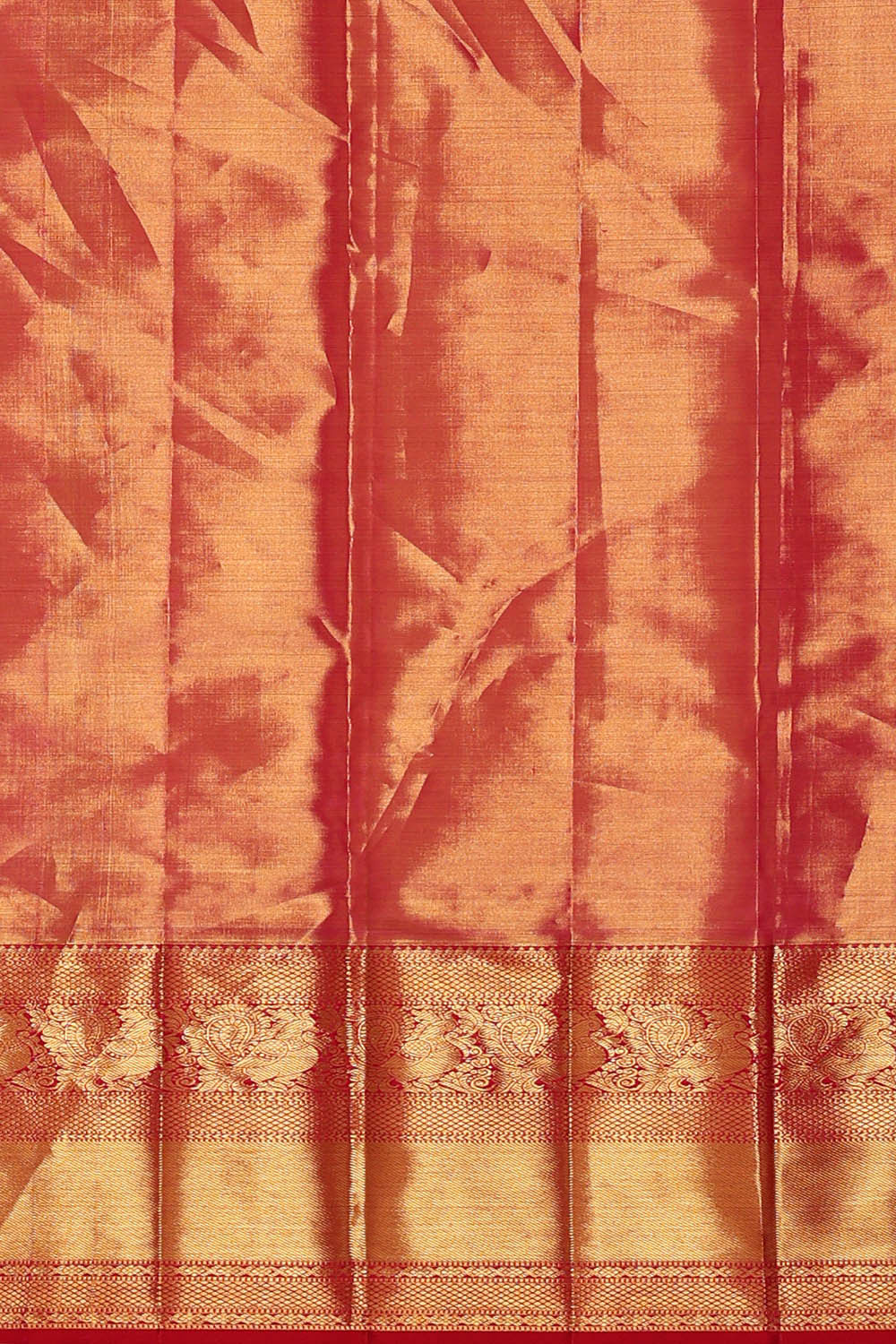 Image of Kanchipattu Golden Cream Tissue Brocade Saree